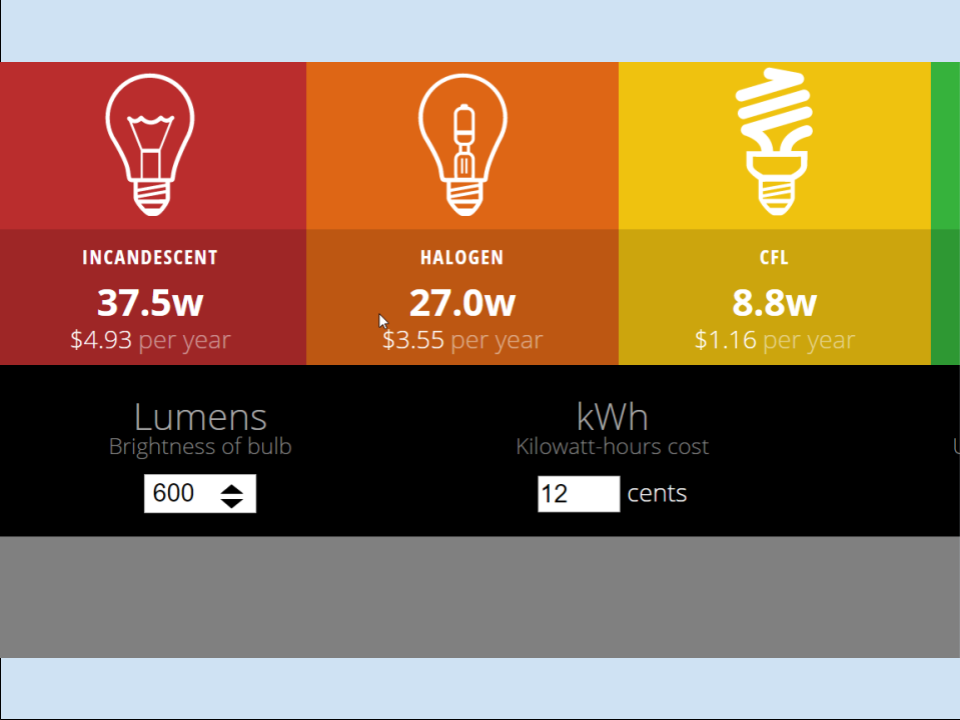 AngularJS Energy Savings Calculator